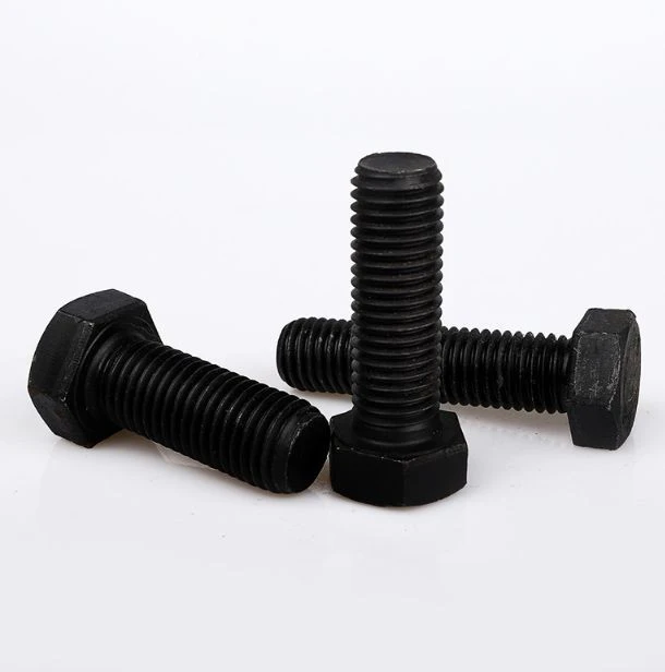 DIN933 Carbon Steel Grade 4.8 With Black Plated Hex Bolt Full Thread suppliers