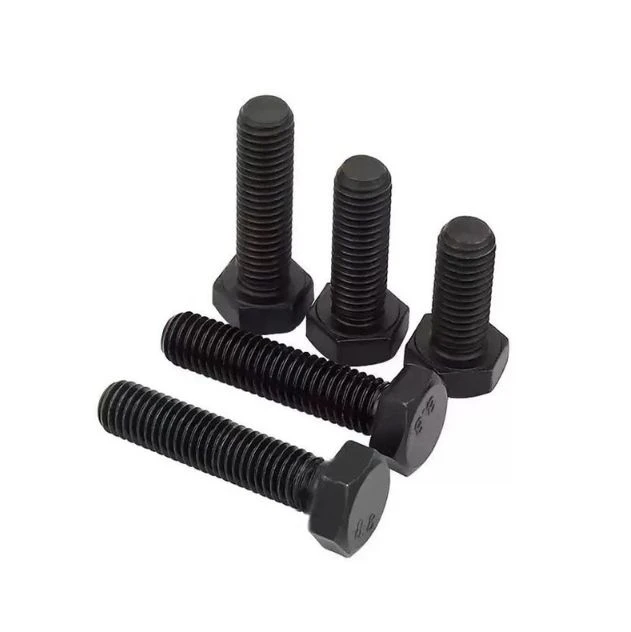Din933 Carbon Steel Grade 4.8 with Black Plated Hex Bolt Full Thread