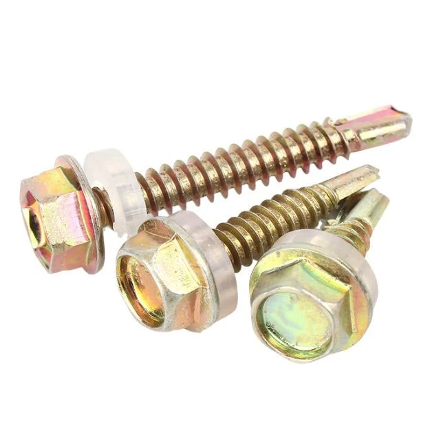 Hex Flange Head Self Drilling Screws With PVC Washer factory