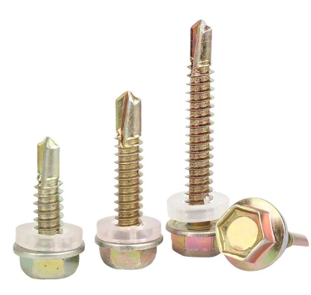 Hex Flange Head Self Drilling Screws with Pvc Washer