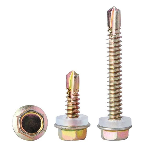 Hex Flange Head Self Drilling Screws With PVC Washer high quality